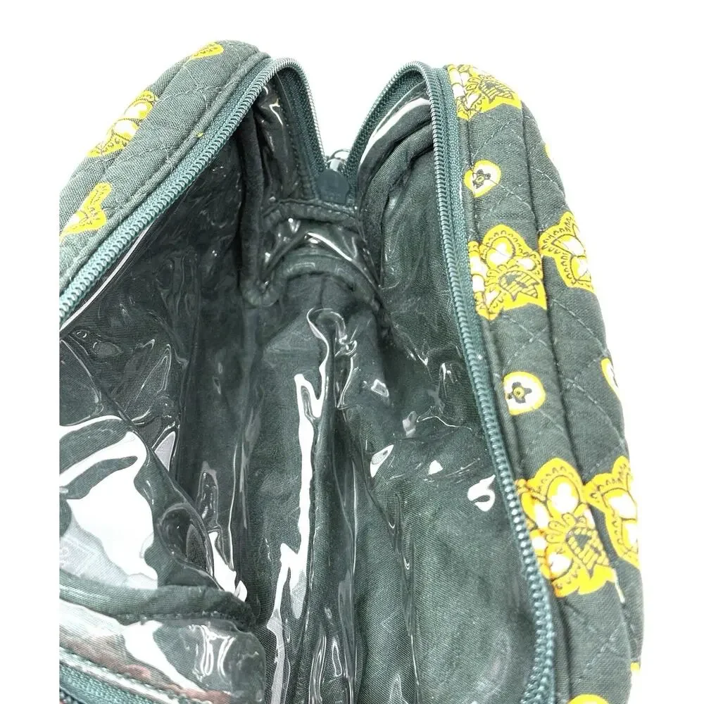 Vera Bradley NFL Green Bay Packers Makeup Medium Cosmetic Bag Pouch Quilted NWT